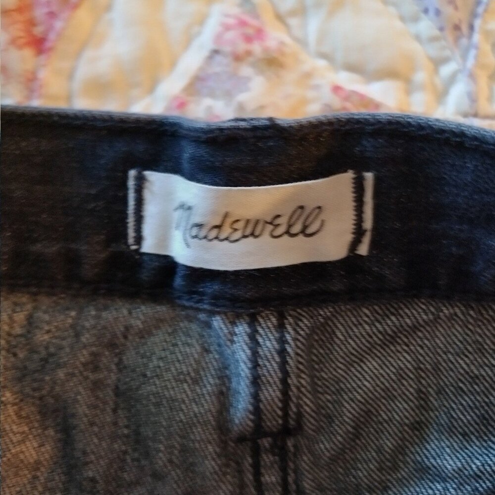 Madewell Jean Shorts High Rise Raw Hem Size 26 - Picture 6 of 11